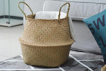 Load image into Gallery viewer, Seaweed Wicker Basket Rattan Hanging Flowerpot Flowerpot Dirty Clothes Dirty Clothes Basket Storage Basket   WF1015
