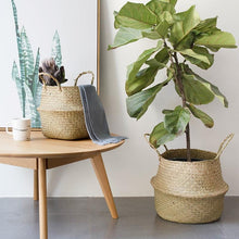 Load image into Gallery viewer, Wicker Storage Basket Flower Baskets Laundry Storage Decorative Basket Rattan Flower Pot Garden Planters Household Organizer
