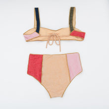Load image into Gallery viewer, High Waist Bikini Women Swimsuit Contrast Color Patchwork Swimwear Female 2021 New Flash Bathing Suit Beachwear Swimming Suit XL
