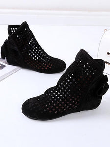 Casual Hollow Bandage Boots Shoes