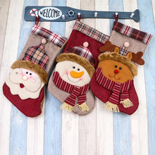 Load image into Gallery viewer, Cute Santa Claus Socks Bag Christmas Stocks Festival Pendant Hanging Decoration For Home Party
