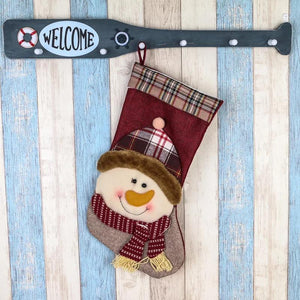 Cute Santa Claus Socks Bag Christmas Stocks Festival Pendant Hanging Decoration For Home Party
