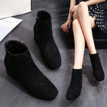 Load image into Gallery viewer, Fashion Mid-heeled Simple Style Boots Joker Martin Boots
