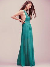 Load image into Gallery viewer, Bohemia style solid color backless evening dress
