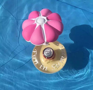 Inflatable Flower Floating Cup Holder Beer Drink Cup Sitting Mobile Phone Seat Swimming Toy