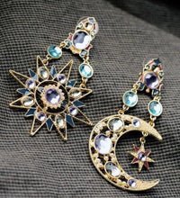 Load image into Gallery viewer, 1 pair Sun &amp; Moon Earring Fashion fringed Bohemia Jewelry for Party

