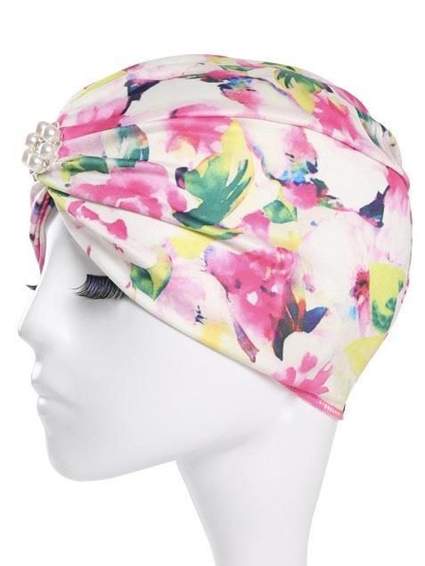 Trisass Floral Print & Solid Color Women Swim Cap