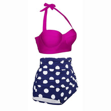 Load image into Gallery viewer, Polka Dot Sexy Women High Waist Bottom Bikini Swimwear Bikini Set
