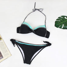 Load image into Gallery viewer, 5 Colors Contract Color Bikini Set Sexy Cute Bow Low Waist Bikini Swimwear Beachwear
