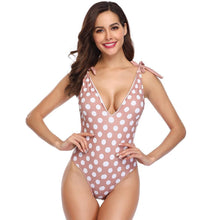 Load image into Gallery viewer, Classic Polka Swimwear Monokini One Piece Beachwear Swimsuit
