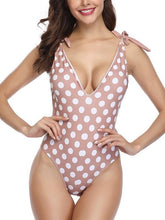 Load image into Gallery viewer, Classic Polka Swimwear Monokini One Piece Beachwear Swimsuit

