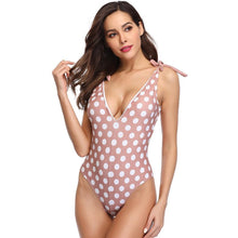 Load image into Gallery viewer, Classic Polka Swimwear Monokini One Piece Beachwear Swimsuit

