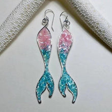 Load image into Gallery viewer, Shinning Mermaid Fish Tale Long Earring
