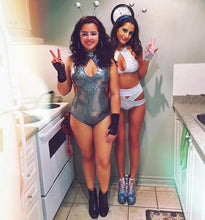 Load image into Gallery viewer, Bling Dazzling Holographic Sequins Backless Bodysuits Sexy One Piece Swimming Suits
