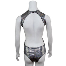 Load image into Gallery viewer, Bling Dazzling Holographic Sequins Backless Bodysuits Sexy One Piece Swimming Suits
