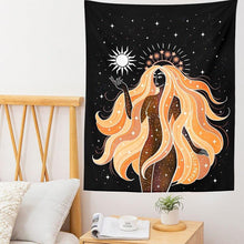 Load image into Gallery viewer, Indian Moon Phase Girl Mandala Tapestry Wall Hanging Boho decor macrame hippie Witchcraft Tapestry wall decoration cloth
