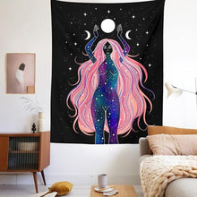 Load image into Gallery viewer, Indian Moon Phase Girl Mandala Tapestry Wall Hanging Boho decor macrame hippie Witchcraft Tapestry wall decoration cloth
