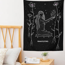 Load image into Gallery viewer, Indian Moon Phase Girl Mandala Tapestry Wall Hanging Boho decor macrame hippie Witchcraft Tapestry wall decoration cloth
