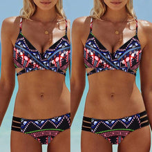 Load image into Gallery viewer, Purple Fashion Women Bohemia Push-Up Padded Bra Beach Bikini
