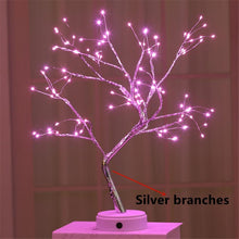 Load image into Gallery viewer, LED Night Light Mini Christmas Twinkling Tree Copper Wire Garland Lamp For Holiday Home Kids Bedroom Decor Luminary Fairy Lights
