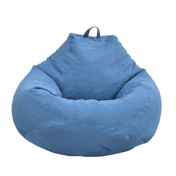 Lazy Sofa Cover Solid Chair Covers Without Filler Linen Cloth Lounger Seat Bean Bag Pouf Puff Couch Tatami Living Room Beanbags