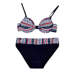 Women Sexy Bikini Sets Triangle Print Fashion Swimwear