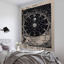 Load image into Gallery viewer, Mandala Tapestry Tarot Card  Wall Hanging Astrology Divination Witchcraft Room Decor Bedspread Throw Cover Sun Moon Wall Decor
