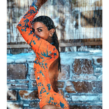 Load image into Gallery viewer, New Color Print One-Piece Swimsuit Long Sleeve Swimwear Sports Backless Women&#39;s Swimming Bathing Suit Beach Wear Bather Surfing

