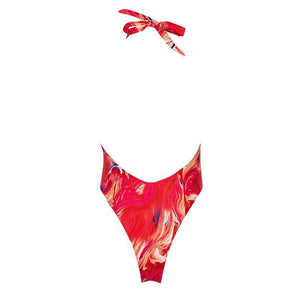 2021 New One Piece Bathing Suit Sexy Backless Floral MONOKINI In Three Colors