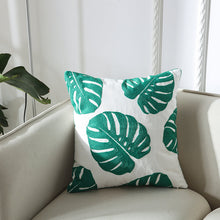 Load image into Gallery viewer, Towel embroidered cushion cover pillow cover 45x45 cotton canvas backrest sofa fresh Nordic fashion
