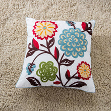 Load image into Gallery viewer, Towel embroidered cushion cover pillow cover 45x45 cotton canvas backrest sofa fresh Nordic fashion
