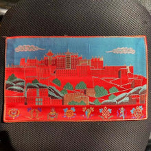 Load image into Gallery viewer, Tibetan Style Cloth Mat Embroidered with Eight Auspicious Crosses, Diamond Pestle, Bell Pestle, Tablecloth
