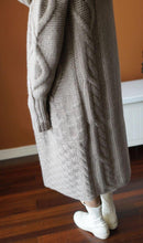 Load image into Gallery viewer, Long Hooded Cardigans Open Front Knitted Sweaters Outwear
