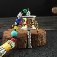 Load image into Gallery viewer, Tibetan Six-character Motto, Prayer Cylinder, Car Pendant, Wheel Turning, Charm, Car Interior Mirror, Men&#39;s and Women&#39;s Hanging Ornaments
