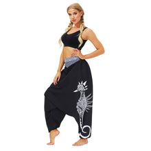 Load image into Gallery viewer, Printed neutral harem pants hip hop casual pants
