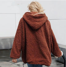 Load image into Gallery viewer, Autumn And Winter Hooded Plush Thick Loose Sweater Coat

