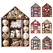 Load image into Gallery viewer, House painting Christmas plating package Christmas tree ornaments Christmas ball set
