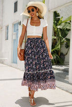 Load image into Gallery viewer, Lace-paneled maxi skirt man cotton bohemian beach resort-inspired skirt
