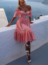 Load image into Gallery viewer, Sexy one-shoulder polka dot dress
