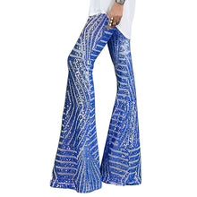 Load image into Gallery viewer, Sequin slacks women&#39;s new high waist loose straight leg trousers for autumn
