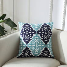 Load image into Gallery viewer, Towel embroidered cushion cover pillow cover 45x45 cotton canvas backrest sofa fresh Nordic fashion
