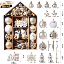Load image into Gallery viewer, House painting Christmas plating package Christmas tree ornaments Christmas ball set
