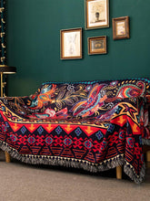 Load image into Gallery viewer, Exotic ethnic towel full cover dust-proof sofa handkerchief universal backrest cover cloth retro sofa cushion cover
