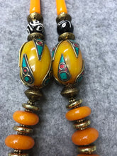 Load image into Gallery viewer, Nepali handmade Tibetan jewelry, vintage ethnic style, trendy fashion, exaggerated large necklace
