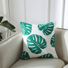 Load image into Gallery viewer, Towel embroidered cushion cover pillow cover 45x45 cotton canvas backrest sofa fresh Nordic fashion
