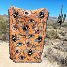 Load image into Gallery viewer, Sofa blanket, beach blanket, cotton polyester cotton print, textured blanket
