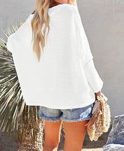 Load image into Gallery viewer, New knitted bat long-sleeved solid color top women&#39;s
