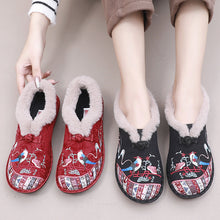Load image into Gallery viewer, Women&#39;s Vintage Embroidery Ethnic Style Women&#39;s Warm keeping Cotton Shoes Middle aged and Old Aged Thick velvet Mother&#39;s Shoes Cotton Boots
