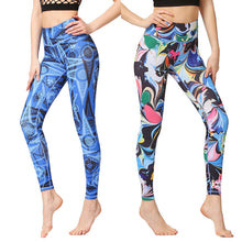 Load image into Gallery viewer, Printed Floral Yoga Pants Tight Exercise Yoga Clothing Slim Fitness Yoga Suit
