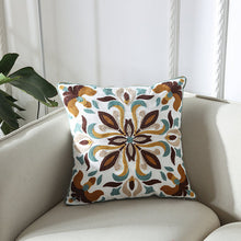 Load image into Gallery viewer, Towel embroidered cushion cover pillow cover 45x45 cotton canvas backrest sofa fresh Nordic fashion
